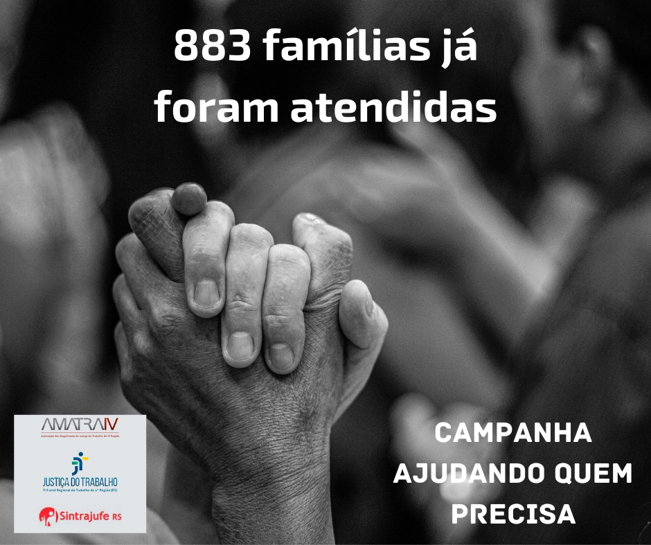 A AMATRA IV, TRT-RS e Sintrajufe-RS dão continuidade à campanha “Ajudando quem precisa”