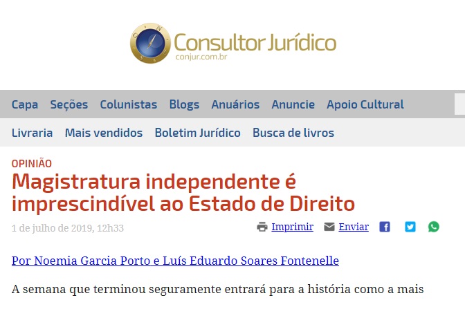 Magistratura independente é imprescindível ao Estado de Direito